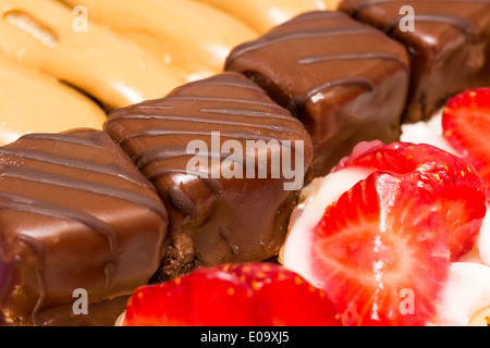 Süße kleine Kuchen hautnah Stockfoto