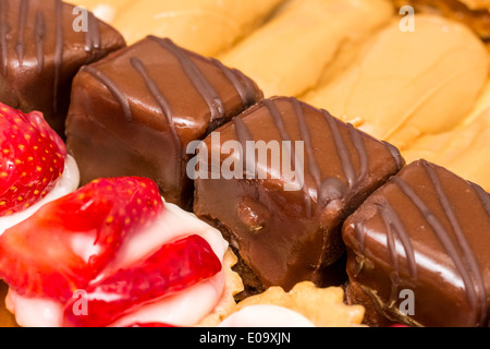 Süße kleine Kuchen hautnah Stockfoto