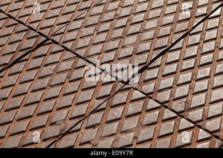 Rostige Stahl Diamant Platten Hintergrundtextur Foto Stockfoto