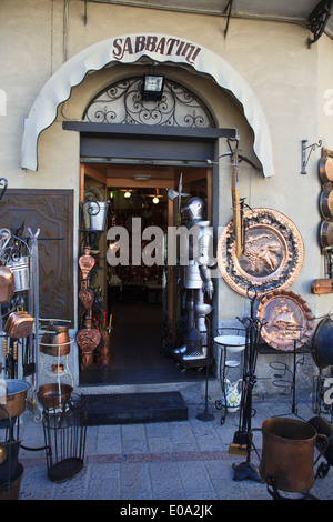 Typisches Geschäft in Norcia, Umbrien, Italien, Europa Stockfoto