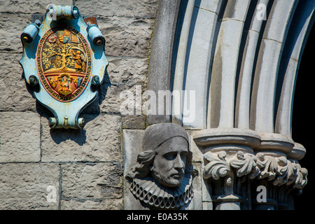 Detail am Eingang zum St. Patricks Kathedrale, Dublin Irland Stockfoto