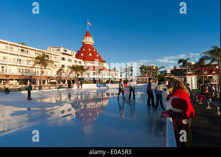 Hotel del Coronado an Weihnachten, San Diego, Kalifornien, USA. Stockfoto