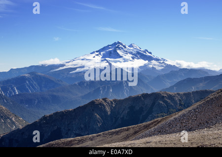 Mount Tronador ein Vulkan in den Anden in der Nähe von Bariloche Argentinien gesehen Stockfoto