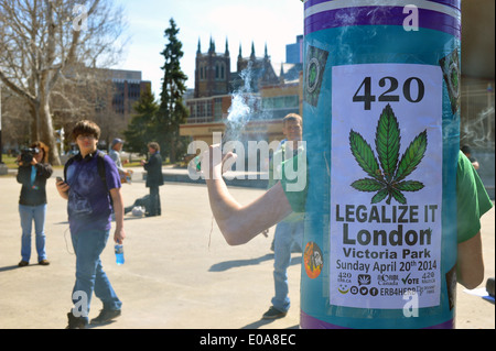 Bilder vom jährlichen 420 pro Cannabis Tag in London, Ontario am 20. April 2014 statt. Stockfoto