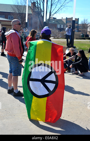 Bilder vom jährlichen 420 pro Cannabis Tag in London, Ontario am 20. April 2014 statt. Stockfoto