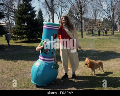 Bilder vom jährlichen 420 pro Cannabis Tag in London, Ontario am 20. April 2014 statt. Stockfoto