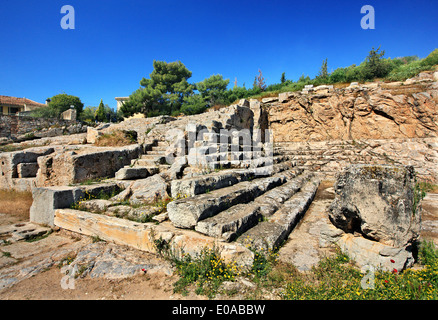 Das Telesterion in der archäologischen Stätte von Eleusis ('Elefsis' oder "Elefsina"), Attika, Griechenland Stockfoto