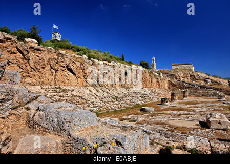 Das Telesterion in der archäologischen Stätte von Eleusis ('Elefsis' oder "Elefsina"), Attika, Griechenland Stockfoto