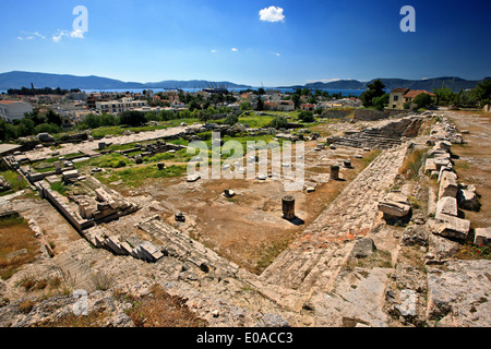 Das Telesterion in der archäologischen Stätte von Eleusis ('Elefsis' oder "Elefsina"), Attika, Griechenland Stockfoto