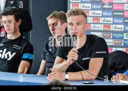 Belfast, Nordirland, Vereinigtes Königreich. 7. Mai 2014. Deutsche Radfahrer Marcel Kittel bei der Pressekonferenz, der Giro d ' Italia Radrennen Kredit zu starten: Stephen Barnes/Alamy Live News Stockfoto