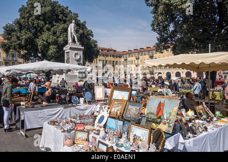 Markt, Place Garibaldi, Nizza, Alpes Maritimes, Provence, Côte d ' Azur, Mittelmeer, Frankreich, Europa zu fliehen, Stockfoto