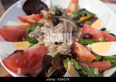 Salade Nicoise, Nizza, Alpes Maritimes, Provence, französische Riviera, Mittelmeer, Frankreich, Europa, Stockfoto