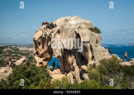 Boccia Dell Elefante Elephant Rock in der Nähe von Palau, Italien, Sardinien Stockfoto