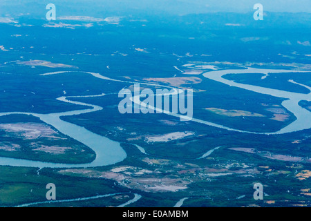 Wasserweg an der Küste, Golf von Bengalen, Myanmar Stockfoto