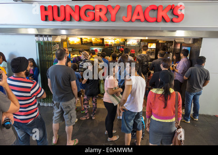 Sydney Australien, New South Wales, Circular Quay Railway Station, Hungry Jack's, Burger, Hamburger, Burger King, Burger, Hamburger, Franchise, Fast Food, res Stockfoto