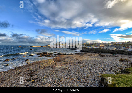 Portknockie Strand, Schottland Stockfoto