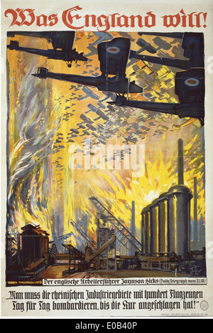 War England Wille! 1918. Stockfoto