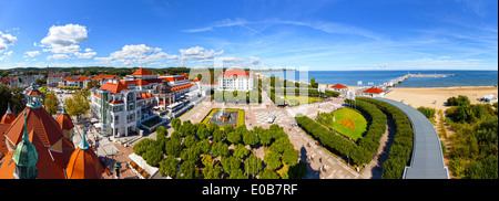 Blick auf die wunderschöne Architektur der Sopot, Polen. Stockfoto