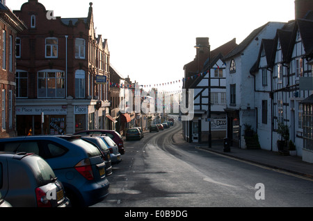 Smith Street, Warwick, am frühen Morgen, Warwickshire, England, UK Stockfoto