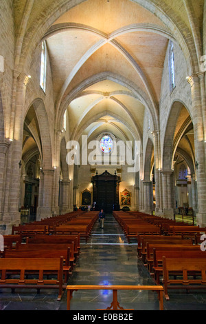 Das Kirchenschiff in der Kathedrale von Valencia Stockfoto
