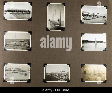 Dieses ganzseitige Foto von Edwin Newman, das in den 1940er Jahren im Irak aufgenommen wurde, zeigt RAF-Personal und Flugzeuge in einer Wüstenlandschaft im Nahen Osten. Das Bild bietet einen Einblick in das Leben auf einem Wüstenflugplatz während des Zweiten Weltkriegs Stockfoto