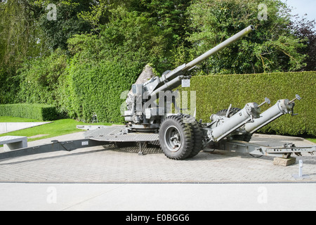 90mm Flak Canon verwendet in Normandie Frankreich außerhalb Musee in der Luft, Normandie, Frankreich Stockfoto