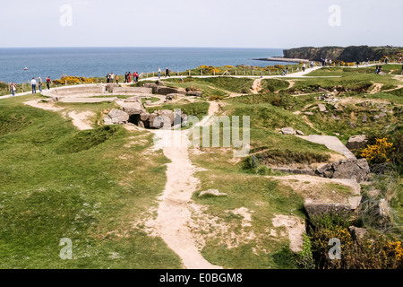 Pointe du Hoc, Normandie, Frankreich Stockfoto