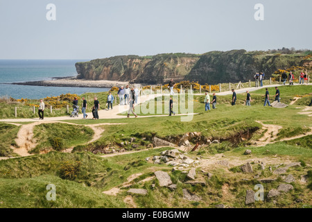 Pointe du Hoc, Normandie, Frankreich Stockfoto