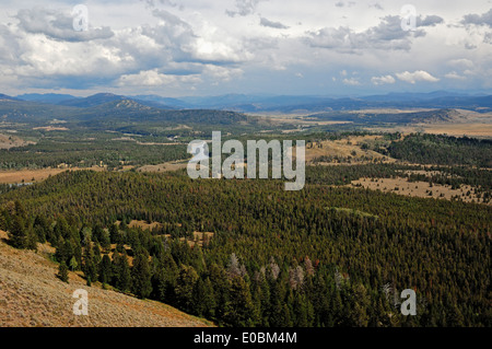 Blick vom Signal Mountain, Grand-Teton-Nationalpark, Wyoming, USA Stockfoto