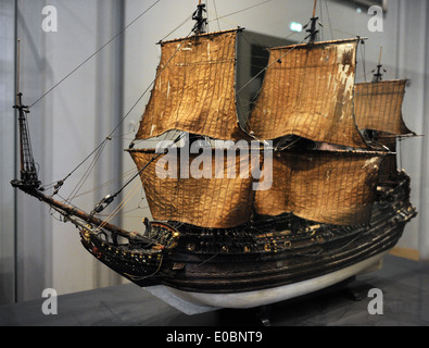 Schiffsmodell von Prinz Willem, 1651. Holz. Rijksmuseum. Amsterdam. Holland. Stockfoto