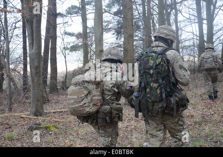 Die BOWMAN-Familie von taktischen Funkgeräten bietet die britische Armee mit HF, VHF und UHF sprach- und Datenkommunikation von Bildung Stockfoto