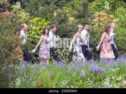 Helston Flora Tag 2014 Tanzabend stattfindet um 17:00 Stockfoto