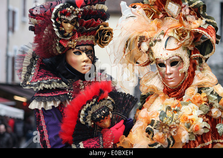 Venezianischen Karneval Annecy, Haute-Savoie, Rhone-Alpes, Frankreich Stockfoto