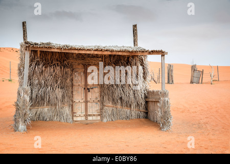 Reed-Kabine desert Camp Wahiba im Oman Stockfoto