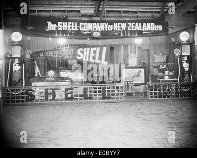 Stall Werbung Shell Company of New Zealand Ltd Stockfoto