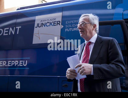 Berlin, Deutschland. 8. Mai 2014. Berlin, Deutschland. 8. Mai 2014. Pressegespräch mit dem europäischen Präsidenten-Kandidaten aus der Europäischen Volkspartei, Jean-Claude Juncker, im Hotel Hyatt in Berlin. / Bild: Jean-Claude Juncker © Reynaldo Paganelli/NurPhoto/ZUMAPRESS.com/Alamy Live News Stockfoto