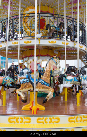 Bunten Karneval Pferde, Karussell. Stockfoto