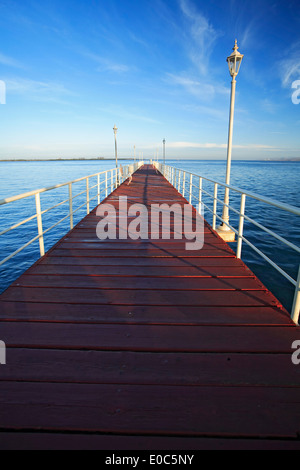 Pier, La Paz, Baja California Sur, Mexiko Stockfoto