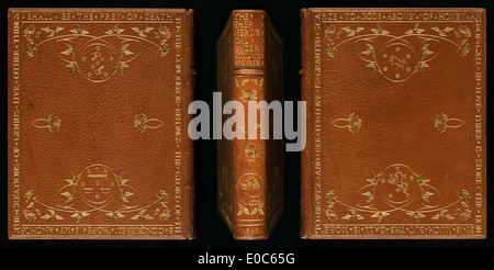 Eine Fotografie, die Buchbinderarbeiten von Kelly & Sons zeigt, die Handwerkskunst und die Kunst der Buchbinderei vom späten 19. Bis frühen 20. Jahrhundert zeigen. Stockfoto