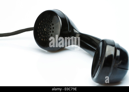 Eine antike, alte Festnetz-Telefon. Telefon auf weißem Hintergrund, Ein Antikes, Altes Festnetz Telefon. Telefon Auf Weissem H Stockfoto