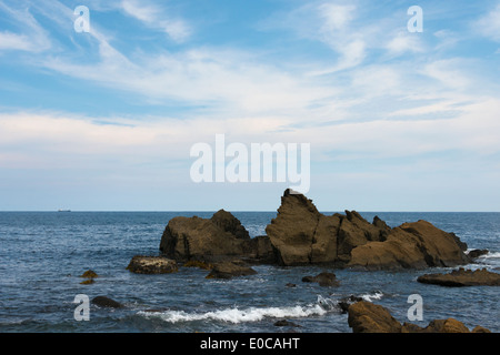 Küste auf der südlichsten der Boso Halbinsel, Minamiboso, Präfektur Chiba, Japan Stockfoto