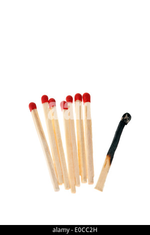 Symbolische Foto für Belästigung, Außenseiter und Gleichberechtigung. unbenutzt und abgebrannten, Symbolfoto Fuer Mobbing, Aussenseiter Und Gleichhei Stockfoto