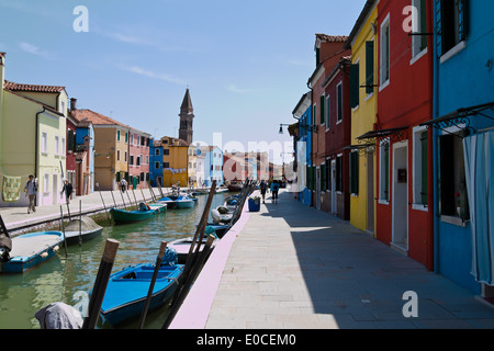 Die sehenswerte Stadt Venedig in Italien. Insel Burano, Die Sehenswerte Stadt Venedig in Italien. Insel Burano Stockfoto