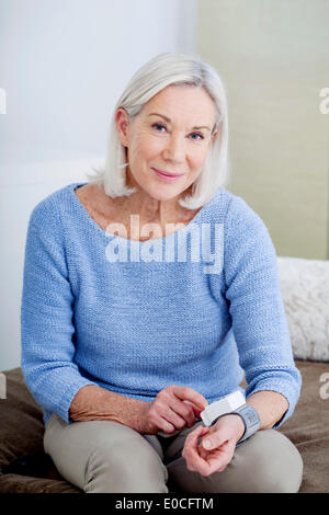 Blutdruck, ältere person Stockfoto