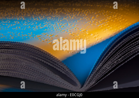 Ein Buch in Blindenschrift geschrieben Stockfoto