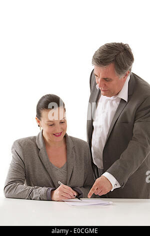 Papier-Signatur Stockfoto