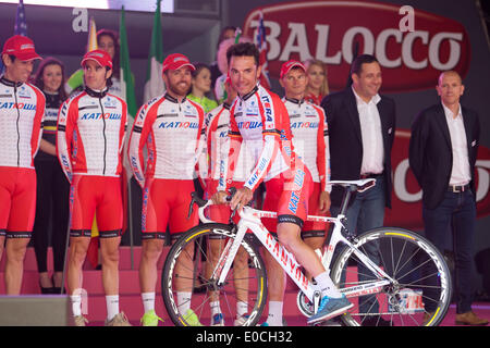 Belfast, Nordirland, Vereinigtes Königreich. 8. Mai 2014.  Joaquim Rodriguez vom Team Katusha Giro d ' Italia Team-Präsentation in Belfast Credit: Bonzo/Alamy Live News Stockfoto