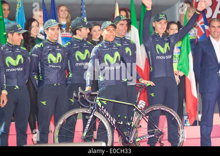 Belfast, Nordirland, Vereinigtes Königreich. 8. Mai 2014.  Nairo Quintana vom Team Movistar den Giro d ' Italia Team-Präsentation in Belfast Credit: Bonzo/Alamy Live News Stockfoto