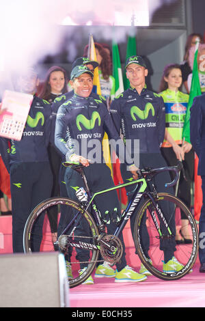 Belfast, Nordirland, Vereinigtes Königreich. 8. Mai 2014.  Nairo Quintana vom Team Movistar den Giro d ' Italia Team-Präsentation in Belfast Credit: Bonzo/Alamy Live News Stockfoto