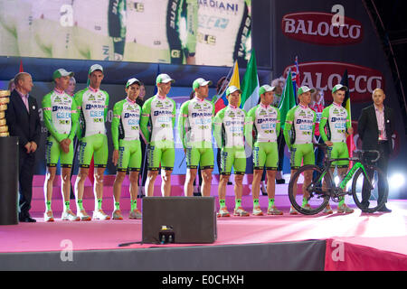 Belfast, Nordirland, Vereinigtes Königreich. 8. Mai 2014.  Team Garmin-Sharp den Giro d ' Italia Team-Präsentation in Belfast Credit: Bonzo/Alamy Live News Stockfoto